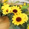 2pcs Artificial Wedding Arch Flowers for Wedding Sign (Sunflower) 4"D x 3"W x 1"H